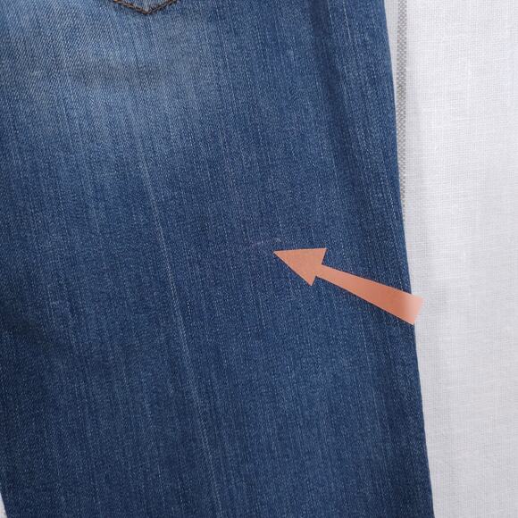 MARC JACOBS Jeans Y2K Wide Leg Flared Denim 29x33 Womens 4 Distressed - Picture 14 of 15